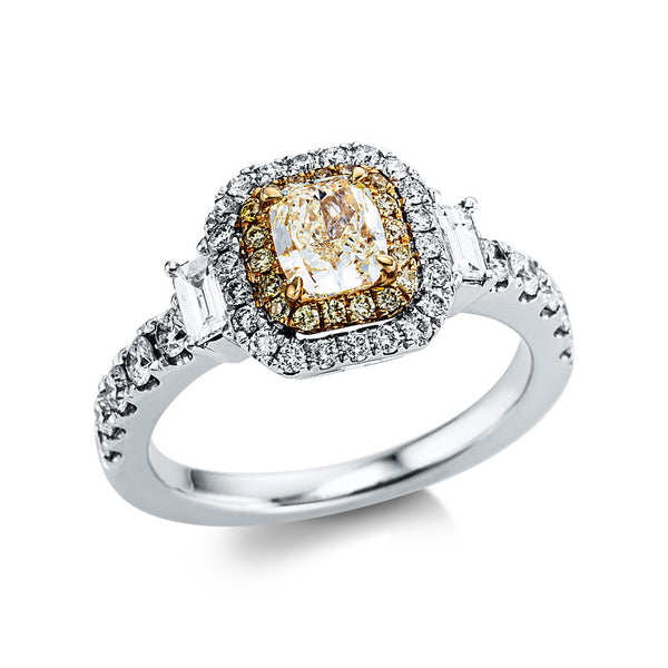 Ring 4er-Krappe 18 kt WG+GG