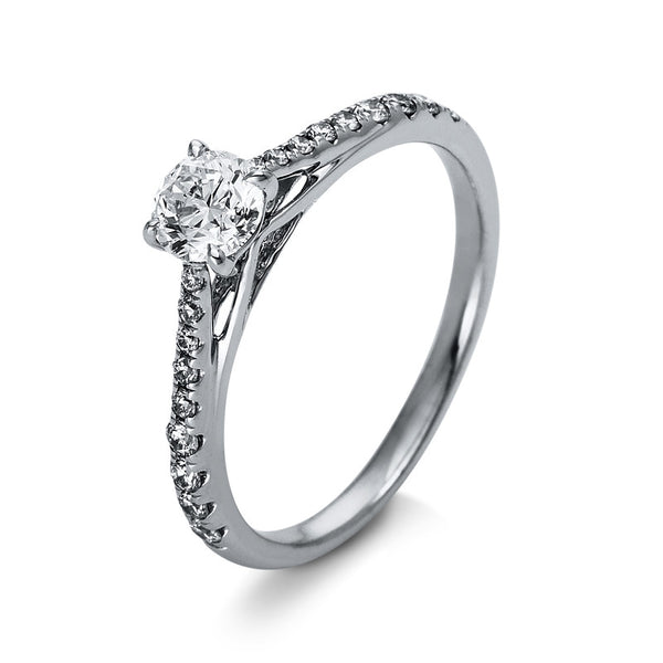 Ring 4er-Krappe 18 kt WG+P950