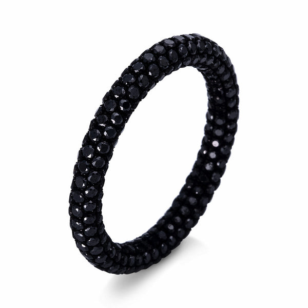 Ring 18 kt WG. schwarz rhodiniert