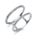 Ring 18 kt WG. 2 Stützschienen