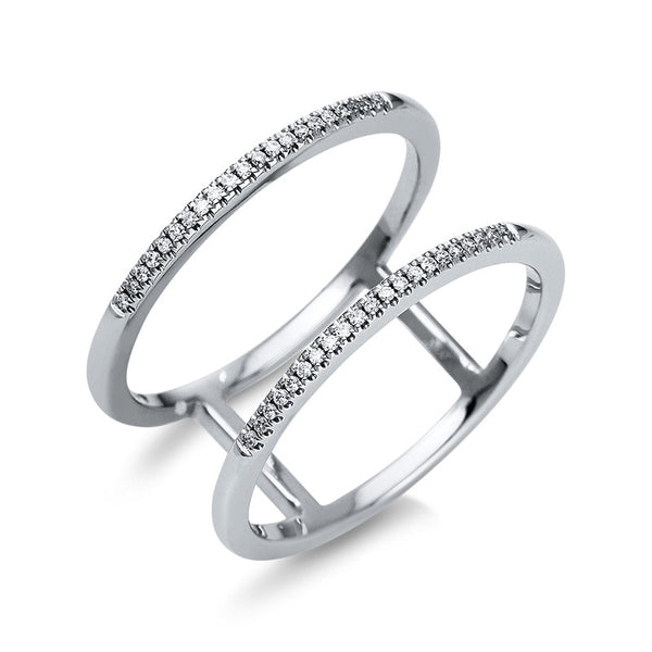 Ring 18 kt WG. 2 Stützschienen