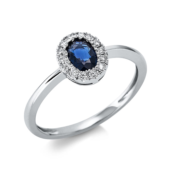 Ring 4er-Krappe 18 kt WG Oval