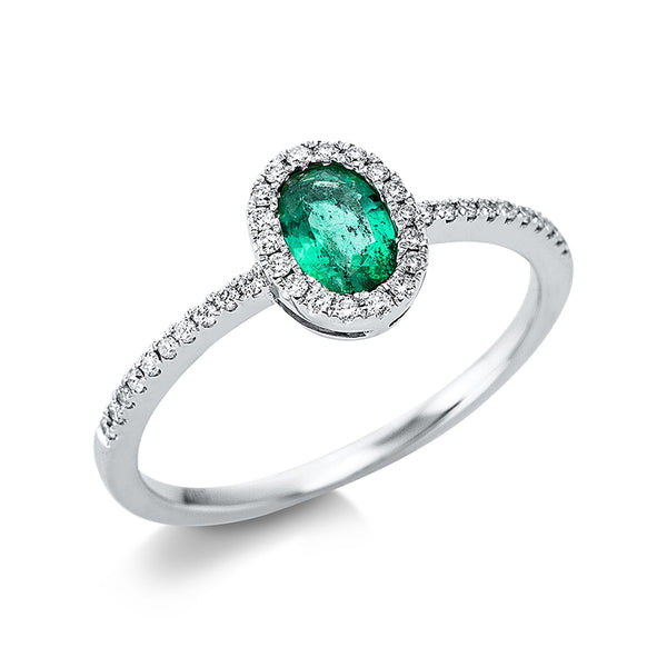 Ring 4er-Krappe 18 kt WG Oval