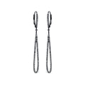 Ohrschmuck 14 kt WG. Fassung schwarz rhodiniert