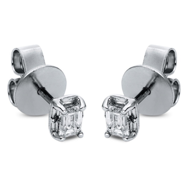 Ohrstecker 4er-Krappe 18 kt WG