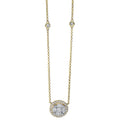 Collier 18 kt GG+WG. mit ZÖ 38 cm + 40 cm