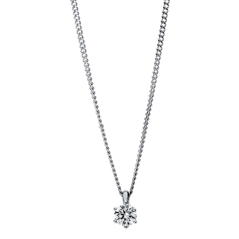 Collier 6er-Krappe 18 kt WG+P950. 8298269