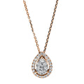 Collier 18 kt RG+WG