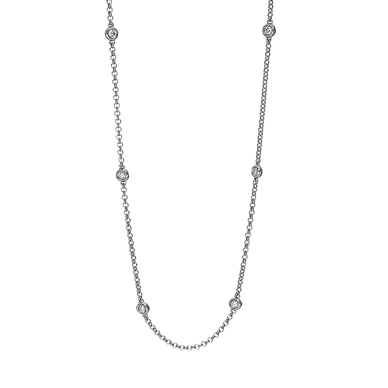 Collier Zarge 18 kt WG. mit ZÖ 40 cm