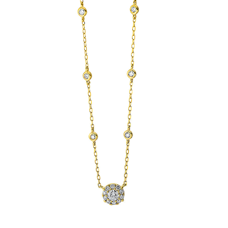 Collier 18 kt GG. mit ZÖ 40 cm&43 cm