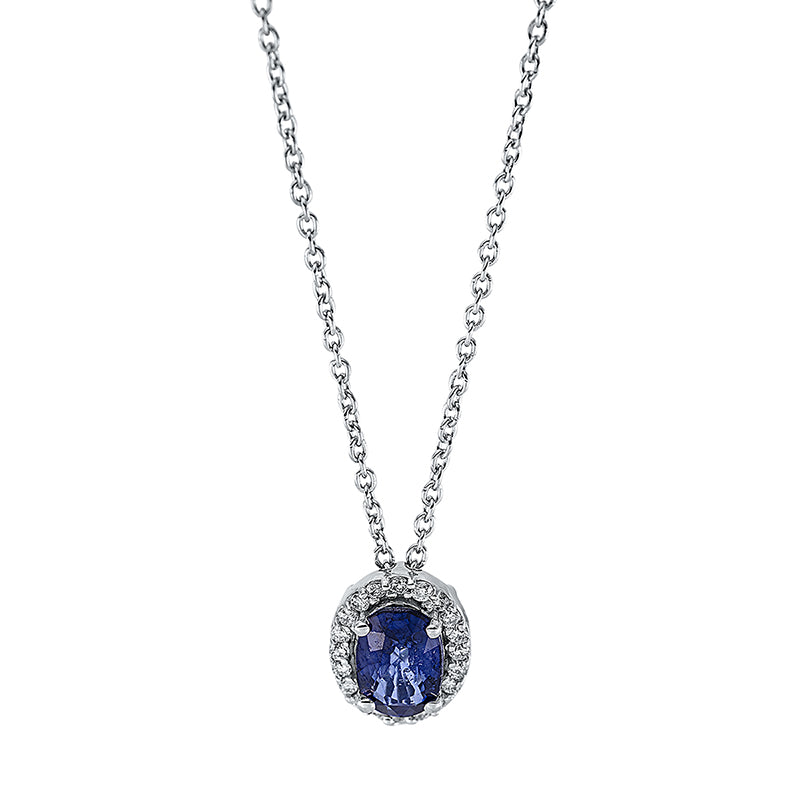 Collier 4er-Krappe 18 kt WG. mit ZÖ 42 cm