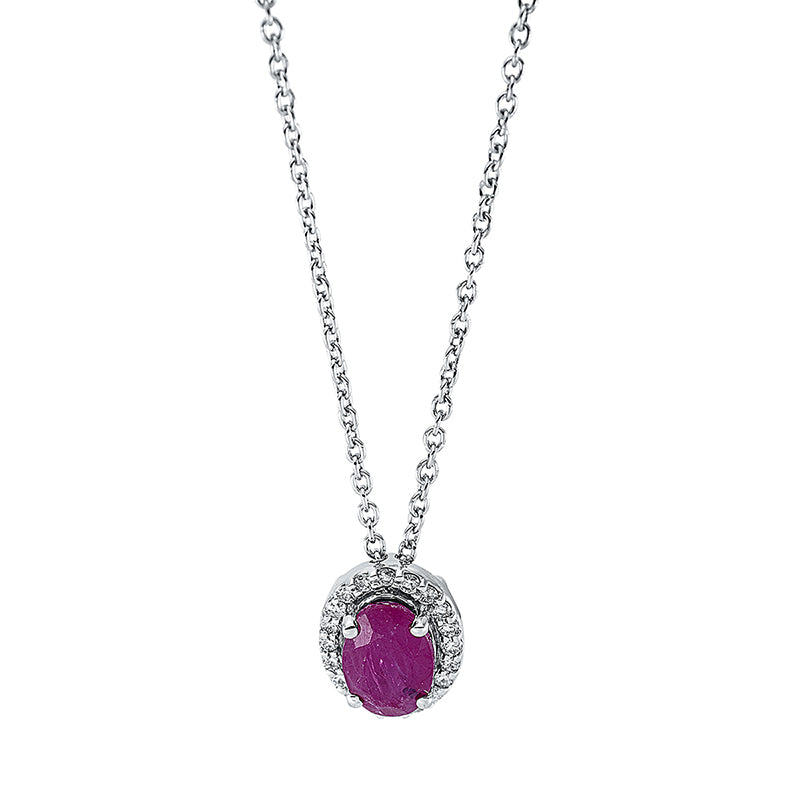 Collier 4er-Krappe 18 kt WG. mit ZÖ 42 cm
