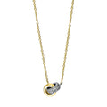 Collier 18 kt GG+WG. mit ZÖ 40.5 cm 43cm