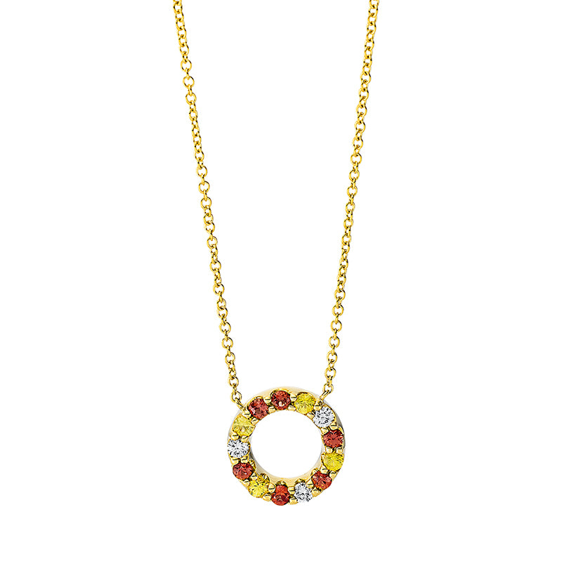 Collier 18 kt GG Kreis. mit ZÖ 38 cm & 36.8