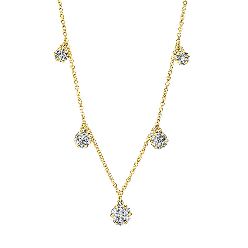 Collier 18 kt GG. mit ZÖ 40 cm