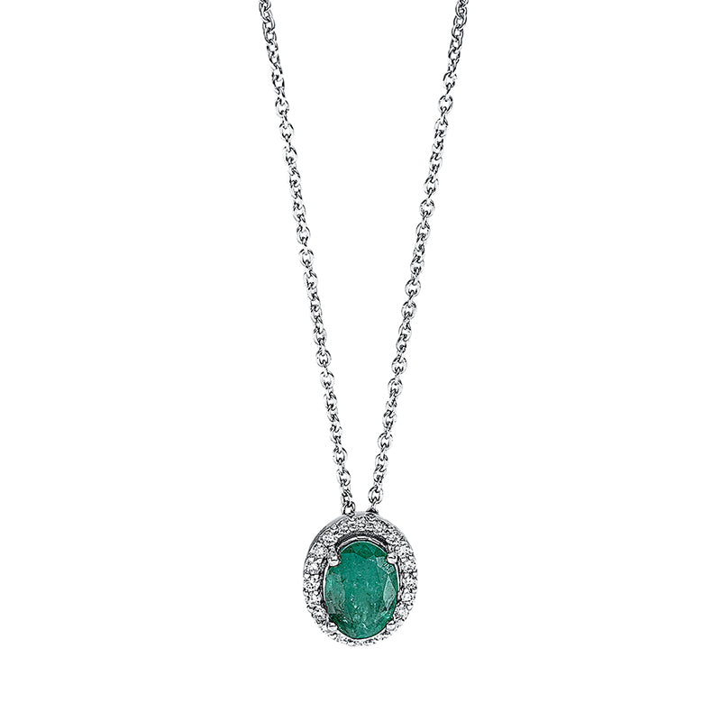 Collier 4er-Krappe 18 kt WG. mit ZÖ 42 cm