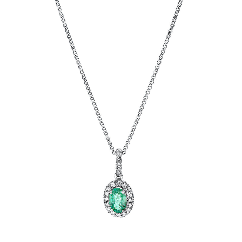 Collier 4er-Krappe 18 kt WG. mit Öse