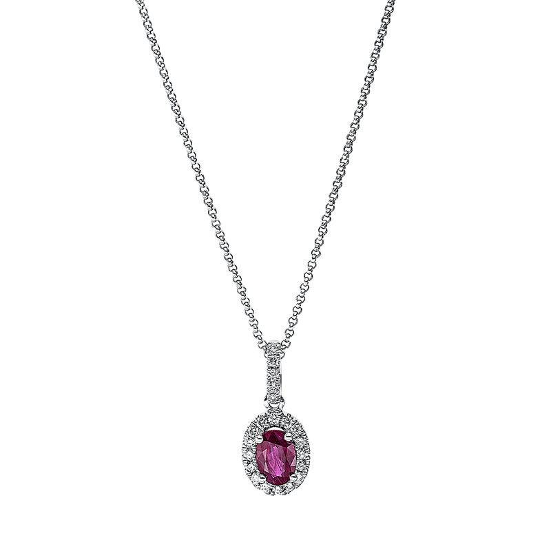 Collier 4er-Krappe 18 kt WG. mit Öse