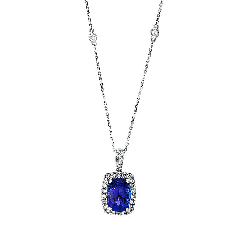 Collier 4er-Krappe 14 kt WG. mit Öse