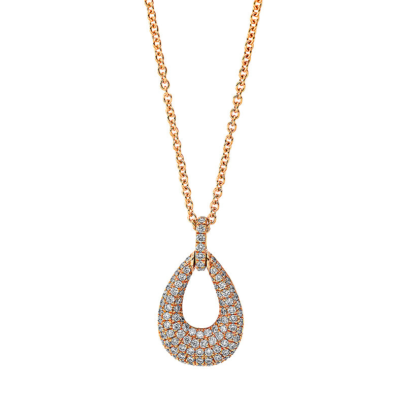 Collier 18 kt RG. mit ZÖ 40 cm + 42.5 cm