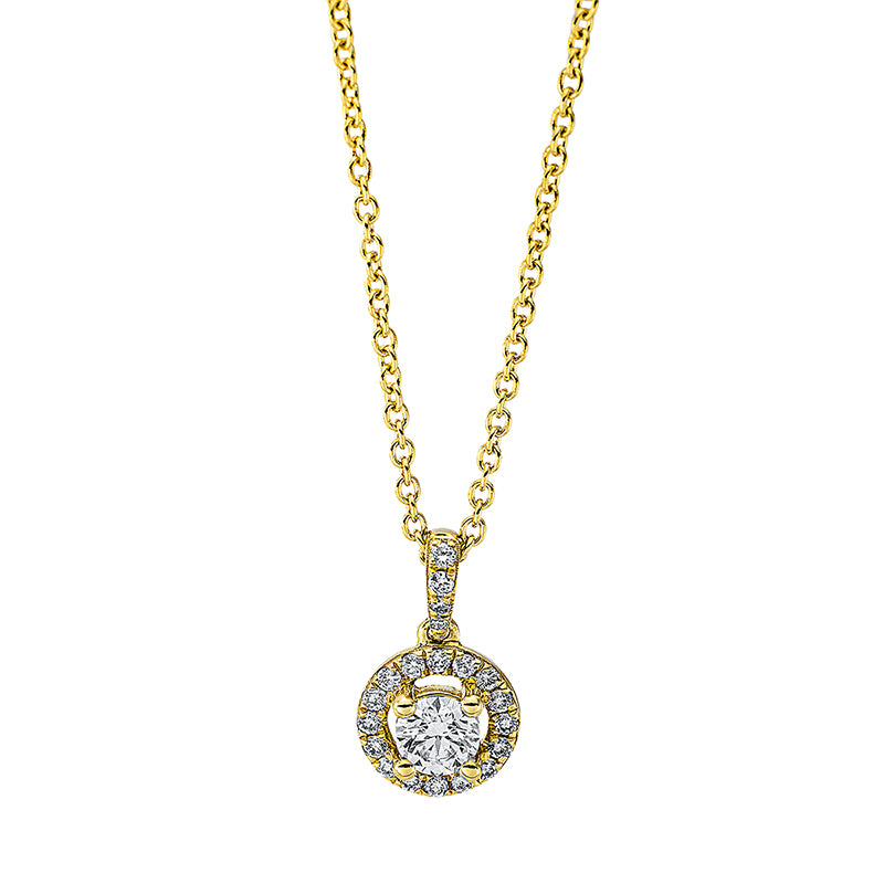 Collier 18 kt GG. mit ZÖ 40 cm + 42.5 cm