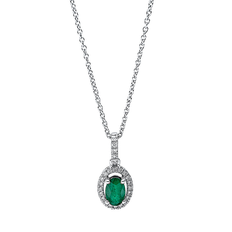 Collier 4er-Krappe 18 kt WG. mit ZÖ 40 cm + 42.5 cm
