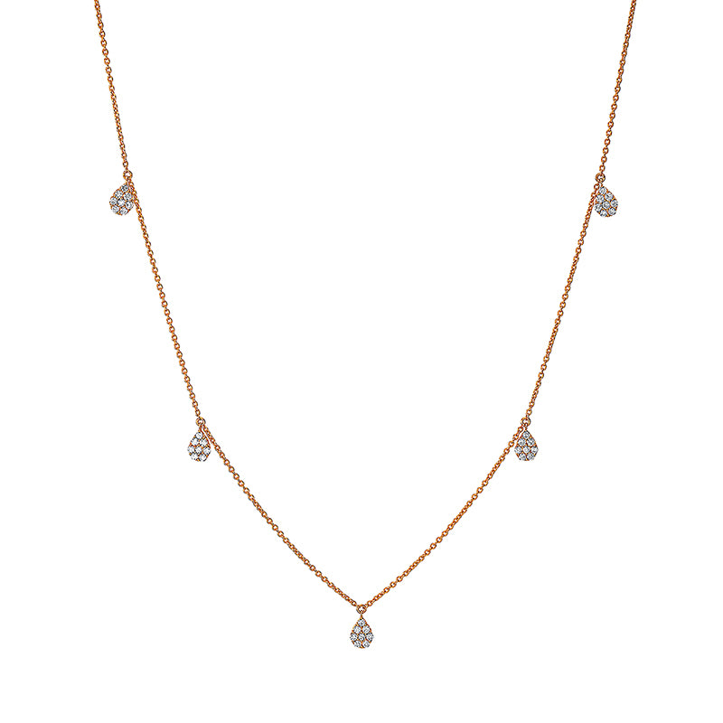 Collier 18 kt RG. mit ZÖ 42 cm