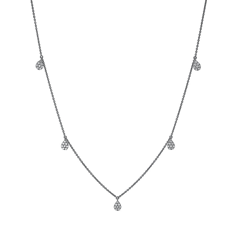 Collier 18 kt WG. mit ZÖ 42 cm