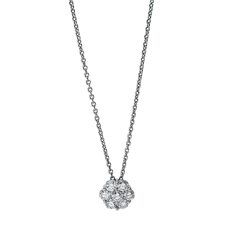 Collier 18 kt WG. mit ZÖ 42 cm