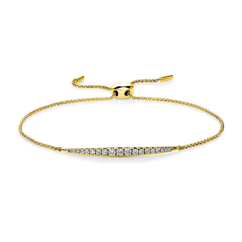 Armband 18 kt GG. Länge variabel