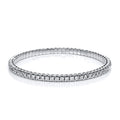 Armband 4er-Krappe 18 kt WG. Flex-Band. rhodiniert