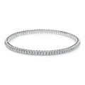 Armband 4er-Krappe 18 kt WG. Flex-Band. variabel. rhodinier