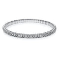 Armband 4er-Krappe 18 kt WG. Flex-Band. rhodiniert