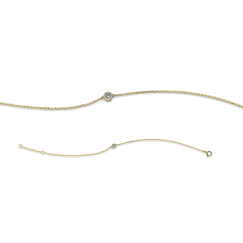 Armband Zarge 14 kt GG. mit ZÖ 15.5 cm