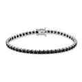 Armband 4er-Krappe 18 kt WG. schwarz rhodiniert