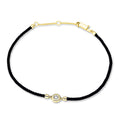 Armband 18 kt GG. black cord