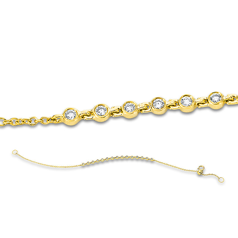 Armband 18 kt GG. mit ZÖ 16 & 17 cm